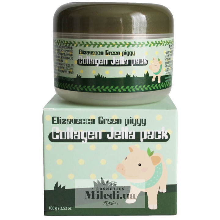 Ночная коллагеновая маска Elizavecca Green Piggy для лица, 100 мл
