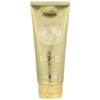 Очищаюча пінка з муцином равлику та золотом Elizavecca Milky Piggy 24K Gold Snail Cleansing Foam 180 мл