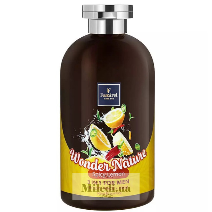 Гель для душа Famirel для мужчин 3 в 1 Пряный лимон, 500 мл
