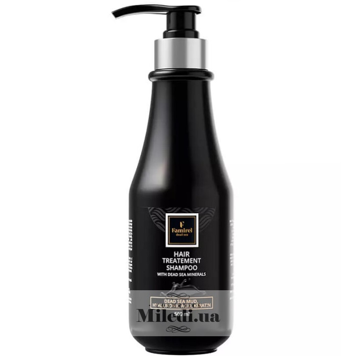 Шампунь Famirel с грязью Мертвого моря, гиалуроновой кислотой и кератином, 500 мл