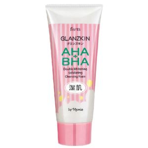 Пенка для умывания с AHA+BHA кислотами Faris Glanzkin AHA+BHA Double Whitening Exfoliating Cleansing Foam 80 мл