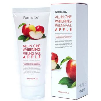 Пілінг-гель з екстрактом яблука FarmStay All In One Whitening Peeling Gel Apple 180 мл