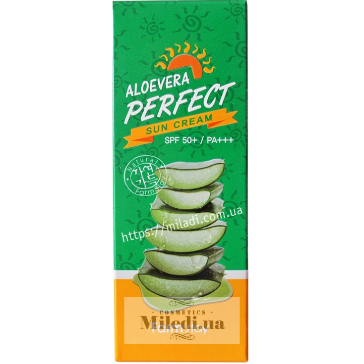 Сонцезахисний крем з Алое Farmstay Aloevera Perfect Sun Cream SPF50+, 70 мл
