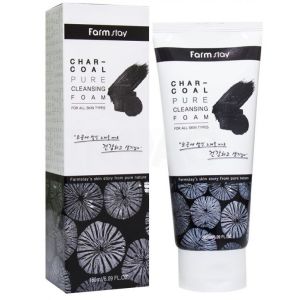 Пенка для умывания с древесным углем FarmStay Charcoal Pure Cleansing Foam 180 мл