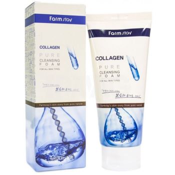 Пенка для умывания с коллагеном FarmStay Collagen Pure Cleansing Foam 180 мл