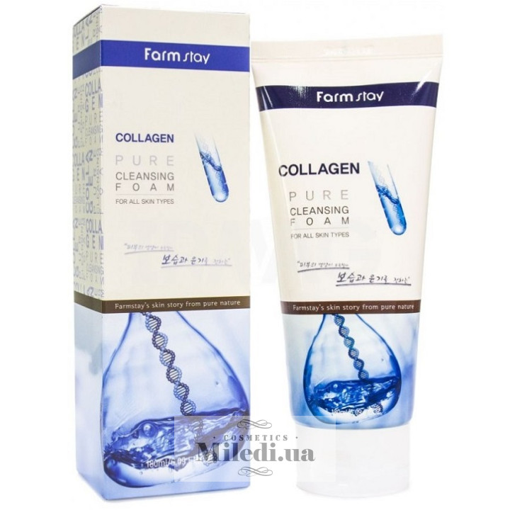 Очищающая пенка с коллагеном FarmStay Collagen Pure Cleansing Foam, 180 мл