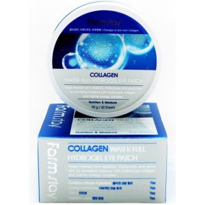 Гідрогелеві патчі для шкіри навколо очей c колагеном FarmStay Collagen Water Full Hydrogel Eye Patch 60 шт
