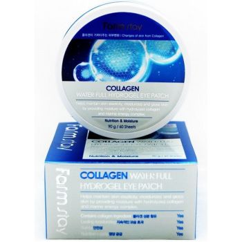 Гидрогелевые патчи для кожи вокруг глаз c коллагеном FarmStay Collagen Water Full Hydrogel Eye Patch 60 шт