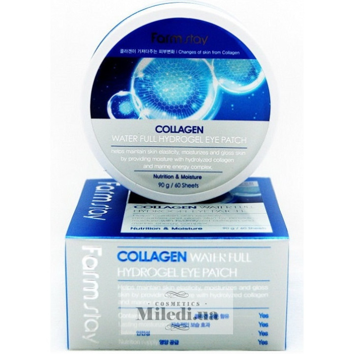 Гидрогелевые патчи FarmStay для кожи вокруг глаз c коллагеном, 60 шт