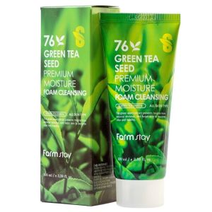 Пенка для умывания с зеленым чаем FarmStay 76 Green Tea Seed Premium Moisture Foam Cleansing 100 мл