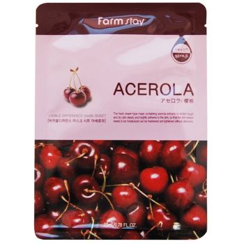 Тканевая маска с экстрактом ацеролы FarmStay Visible Difference Mask Sheet Acerola 1 шт