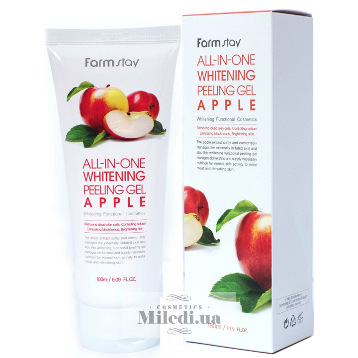 Пилинг скатка с яблоком FarmStay All In One Whitening Peeling Gel Apple, 180 мл