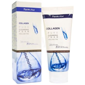 Пенка для умывания с коллагеном FarmStay Collagen Pure Cleansing Foam 180 мл
