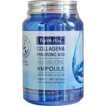 Сыворотка с коллагеном и гиалуроновой кислотой FarmStay Collagen & Hyaluronic Acid All-in-One Ampoule 250 мл