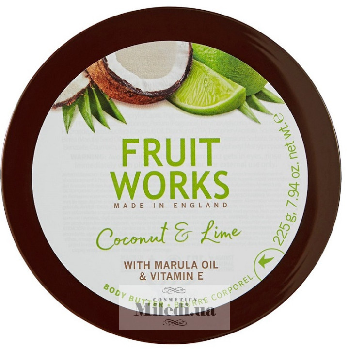 Масло для тела Grace Cole Fruit Works «Кокос и лайм», 225 мл