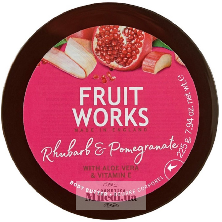 Масло для тела Grace Cole Fruit Works «Ревень и гранат», 225 мл