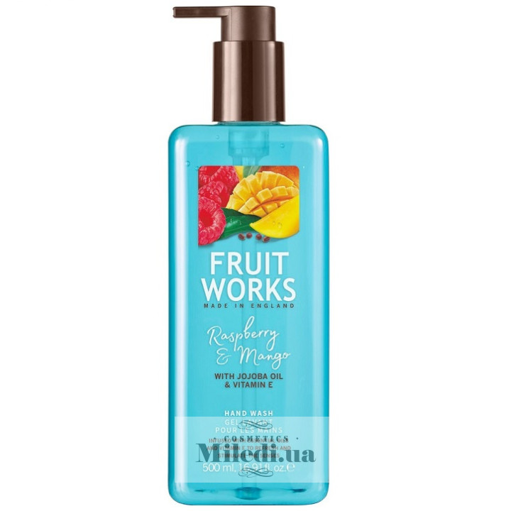 Жидкое мыло для рук Grace Cole Fruit Works «Малина и манго», 500 мл
