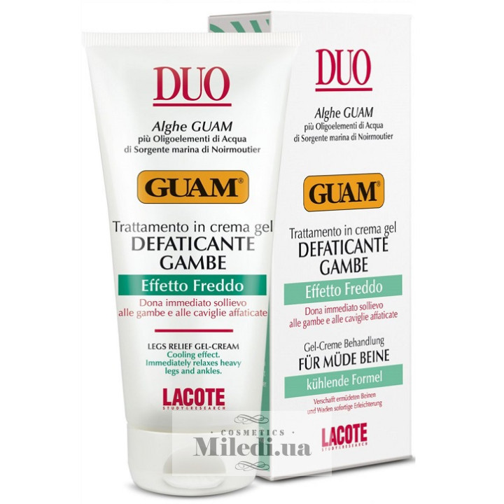 Гель для ног тонизирующий Guam Duo Trattamento In Crema Gel, 100 мл