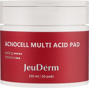 Мультикислотные пилинг-пэды для проблемной кожи JeuDerm AcnoCell Multi-Acid Pad 50 шт