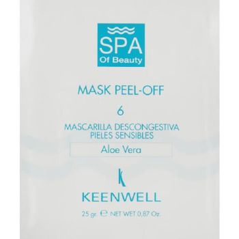 Альгинатная СПА-маска №6 противоотечная для чувствительной кожи Keenwell Mask Peel-off-6 Sensitive Skin Descongestive 25 г