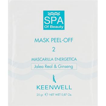 Альгинатная маска для лица Энергетическая антистрессовая СПА-маска №2 Keenwell Mask Peel-off-2 Energizing Royal Jelly& Ginseng Mask