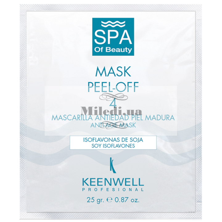 Омолаживающая альгинатная СПА-маска №4 - Keenwell Mask Peel-off-4 Anti-Age Mask Soy Isoflavones, 25гр