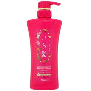 Бальзам ополаскиватель для придания объема с ароматом граната Kracie Ichikami Revitalizing Shampoo 480 мл