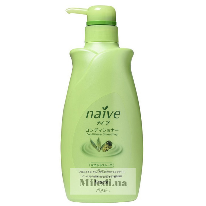 Бальзам ополаскиватель Kracie Naive с алоэ и маслом виноградных косточек, 550 мл