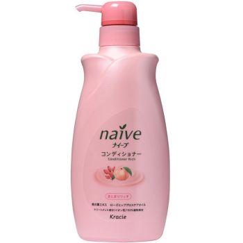 Ополіскувач-бальзам відновлюючий з екстрактом персика і маслом шипшини Kracie Naive Conditioner Rich 550 мл