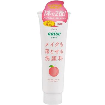 Пенка для умывания с экстрактом персика Kracie Naive Makeup Removal Face Wash 200 мл
