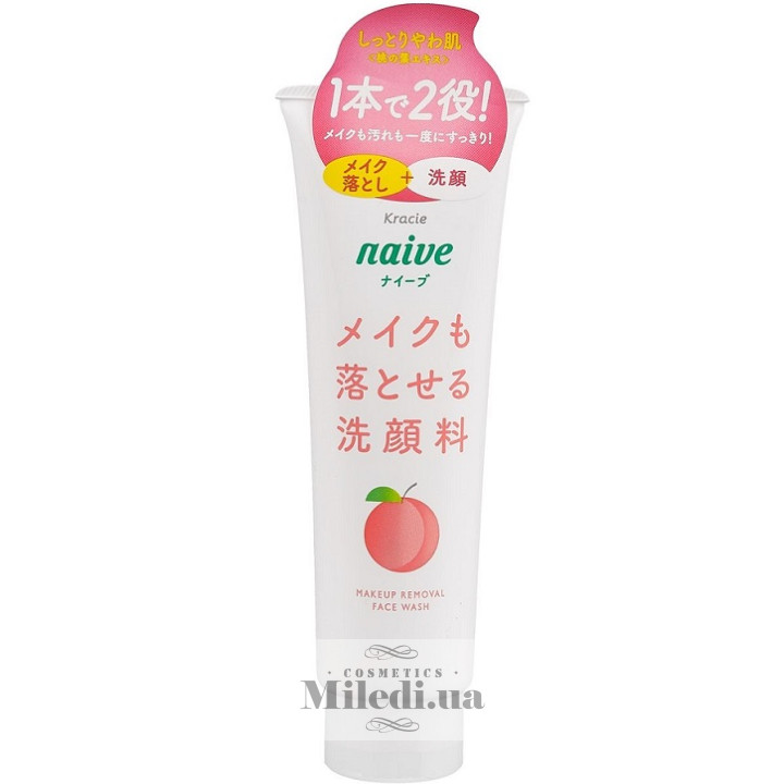 Пенка для умывания Kracie Naive с экстрактом листьев персикового дерева, 200 мл