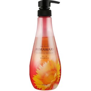 Шампунь для блеска поврежденных волос Kracie Dear Beaute Himawari Gloss & Repair Oil-in Shampoo 500 мл