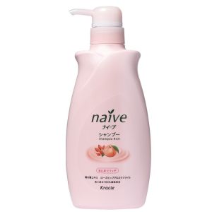 Шампунь с экстрактом персика и маслом шиповника Kracie Naive Shampoo Rich 550 мл