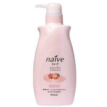 Шампунь з екстрактом персика і маслом шипшини Kracie Naive Shampoo Rich 550 мл