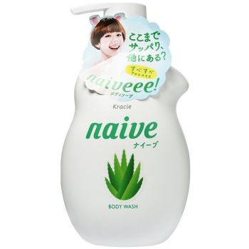 Жидкое мыло для тела с экстрактом алоэ Kracie Naive Body Wash Aloe 530 мл