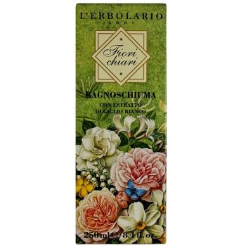 Гель для душа Пена для ванны Белые цветы L`Erbolario Bagnoschiuma Fiori Chiari 250 мл
