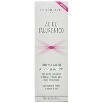 Крем для рук с гиалуроновой кислотой L'Erbolario Crema Mani Acido Ialuronico 75 мл