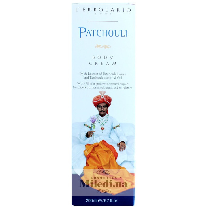 Крем для тела L'Erbolario Пачули Patchouli Crema per il Corpo, 200 мл