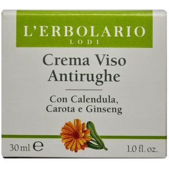 Крем от морщин с календулой морковью и женьшенем L`Erbolario Crema Viso antirughe Calendula Carota e Ginseng 30 мл