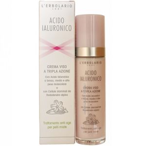 Крем с гиалуроновой кислотой для комбинированной кожи L'Erbolario Acido Ialuronico Crema Viso a Tripla Azione Per Pelli Miste 50 мл