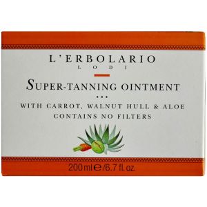 Мазь для суперзагара с морковью чашечками грецкого ореха и алоэ L`Erbolario Unguento Superabbronzante Con Carota 200 мл