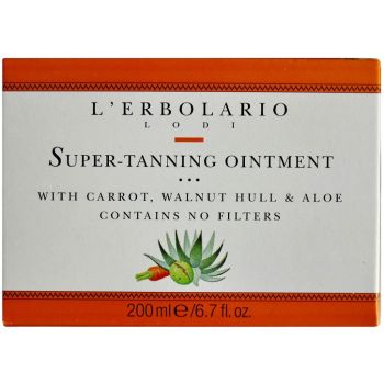 Мазь для суперзасмаги з морквою чашечками волоського горіху і алое L`Erbolario Unguento Superabbronzante Con Carota 200 мл
