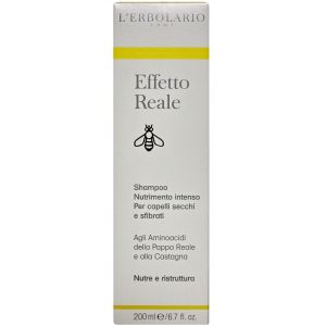 Шампунь для сухого пошкодженого волосся Інтенсивне живлення L'Erbolario Effetto Reale Shampoo Nutrimento Intenso 200 мл