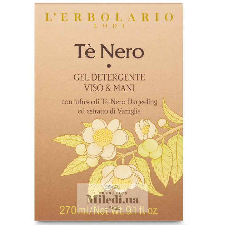 Очищающий гель Черный чай L'Erbolario для лица и тела, 270 мл