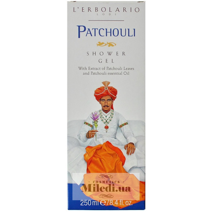 Гель-пена для ванны и душа L'Erbolario Пачули Patchouli Bagnoschiuma, 250 мл