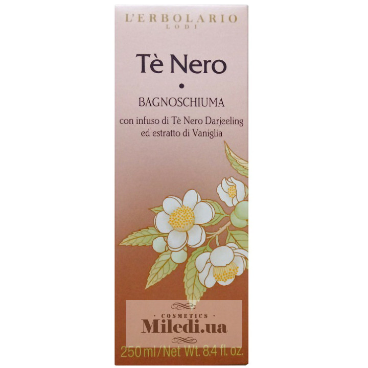 Гель-піна для ванни та душу L'Erbolario Чорний чай, 250 мл