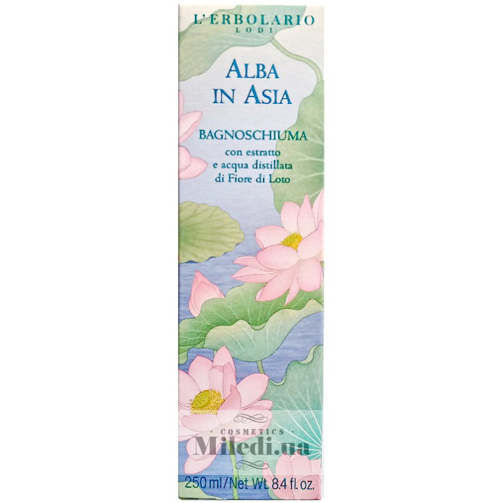 Гель-пена L'Erbolario Азия для ванны и душа Bagnoschiuma Alba in Asia, 250 мл