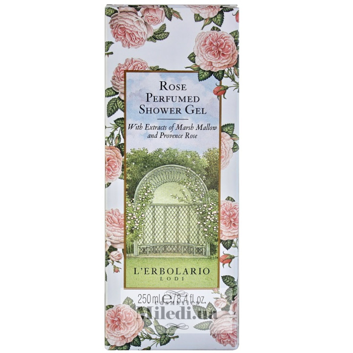 Гель-піна для ванни та душу L`Erbolario Троянда, 250 мл