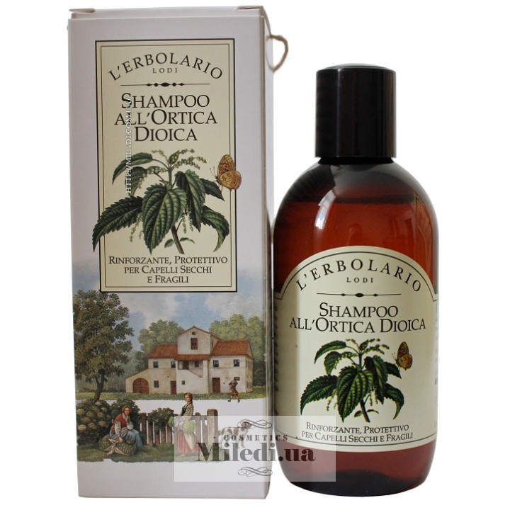 Кропивний шампунь L'Erbolario проти випадіння волосся, 200 мл