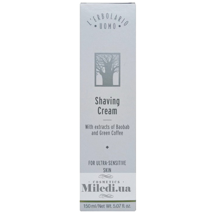 Крем для бритья L'Erbolario с маслом Баобаба, 150 мл